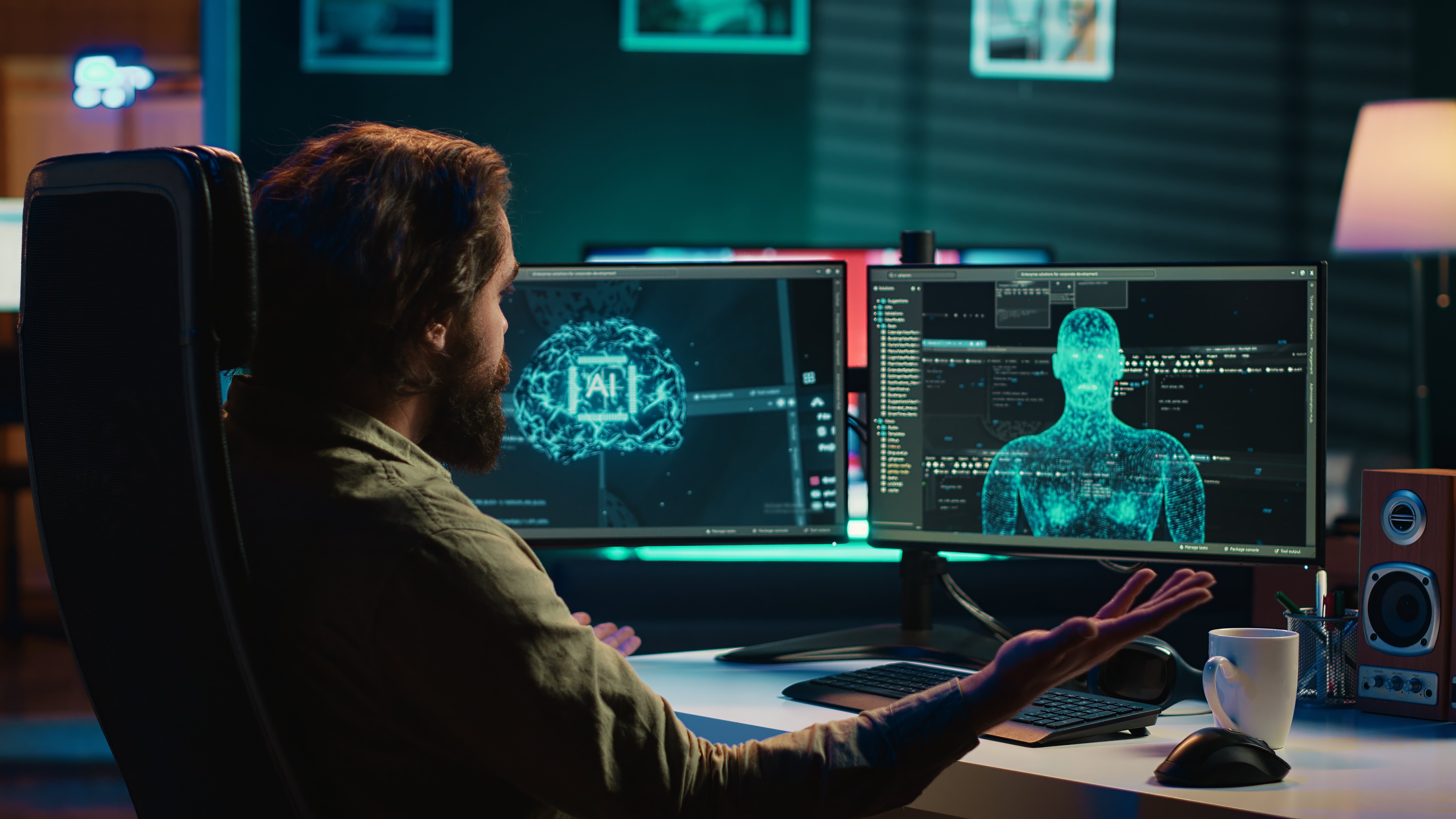 engineer-spamming-keyboard-keys-after-rogue-sentient-ai-blocking-access-pc