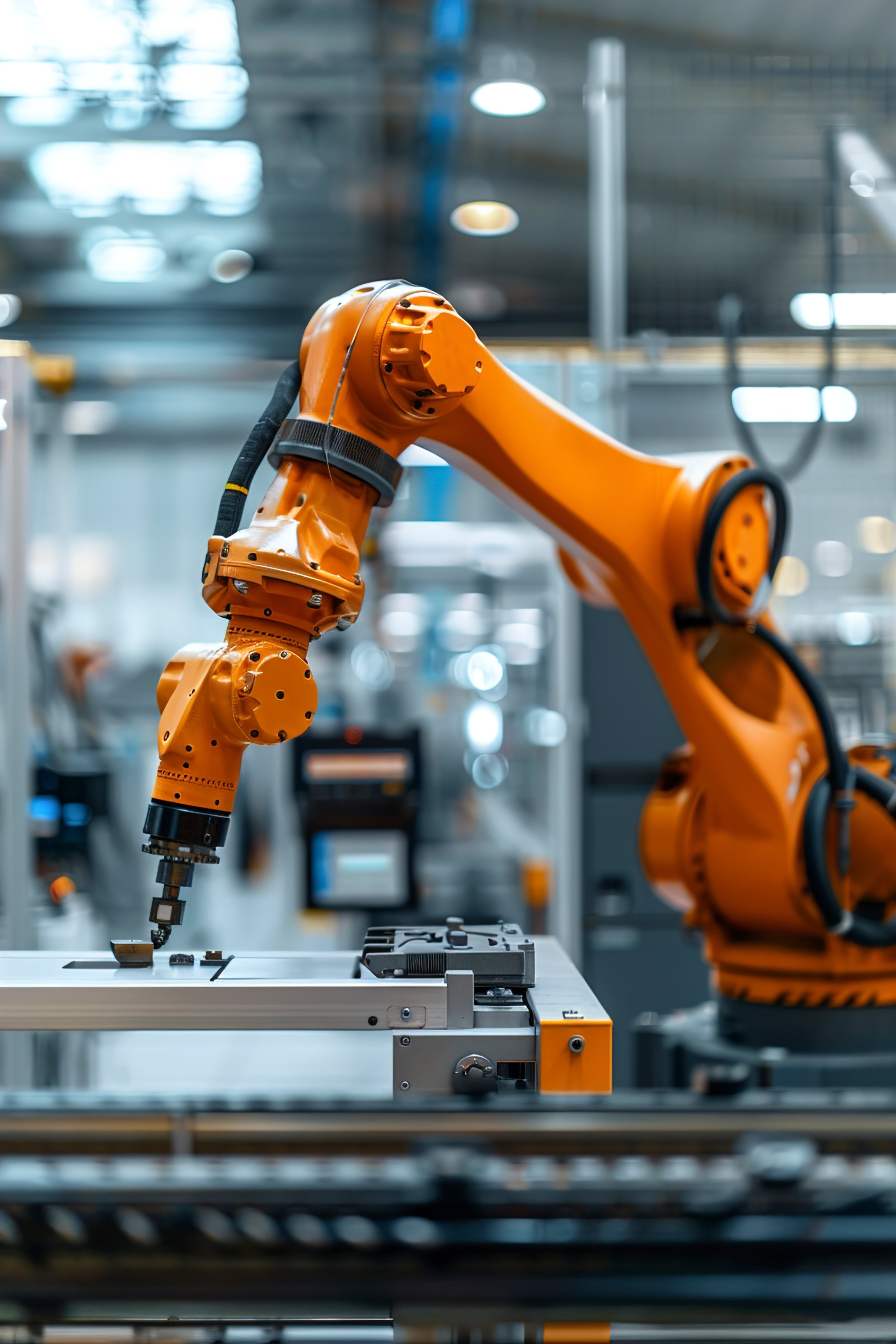 robotic-arm-with-machine-factory