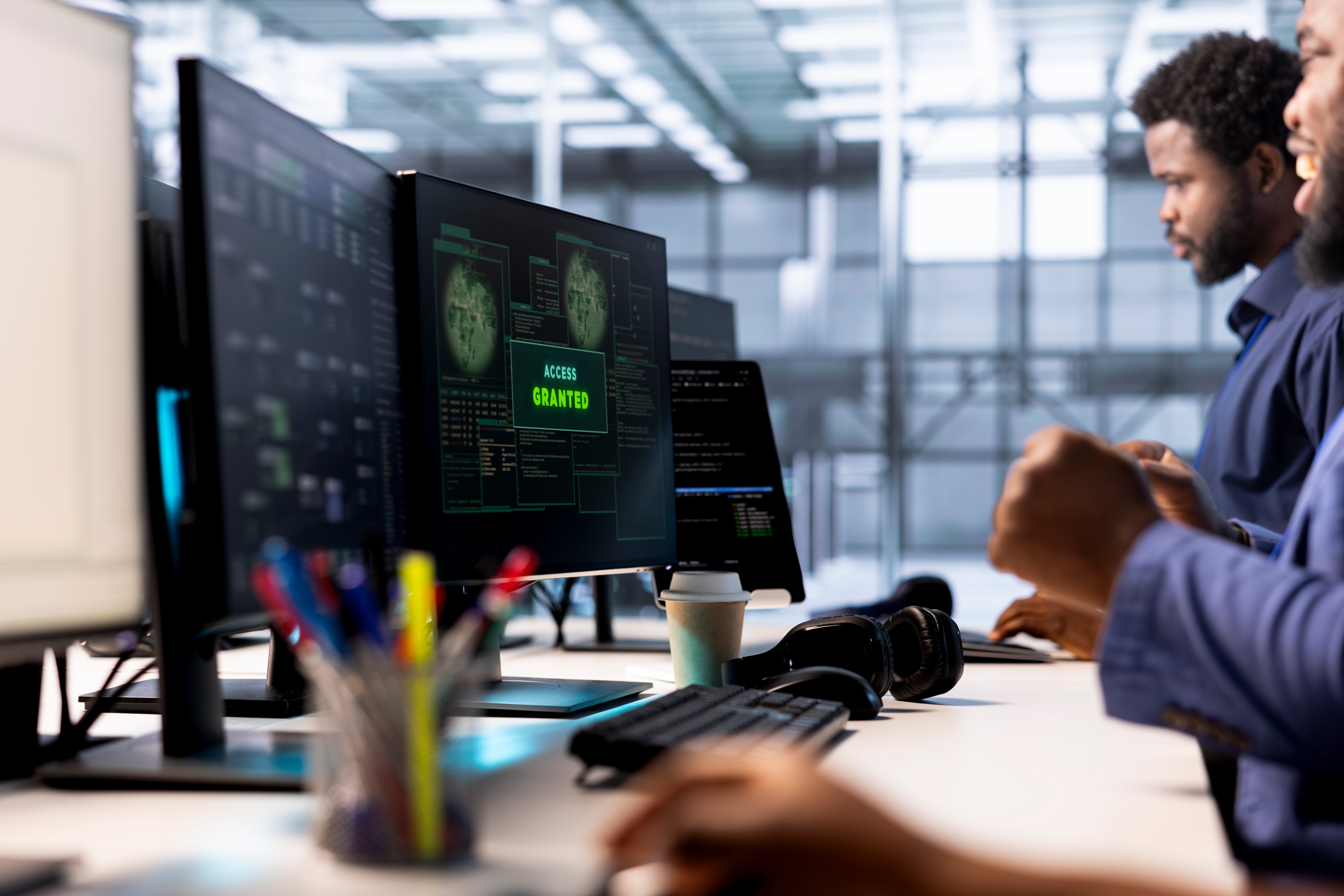 worker-ensures-data-center-operates-efficiently-eliminating-all-errors